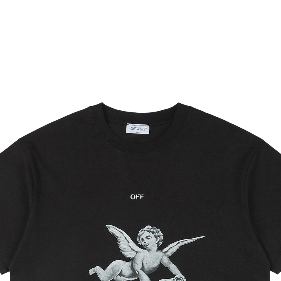 Off White Angel With Harp Graphic T Shirt