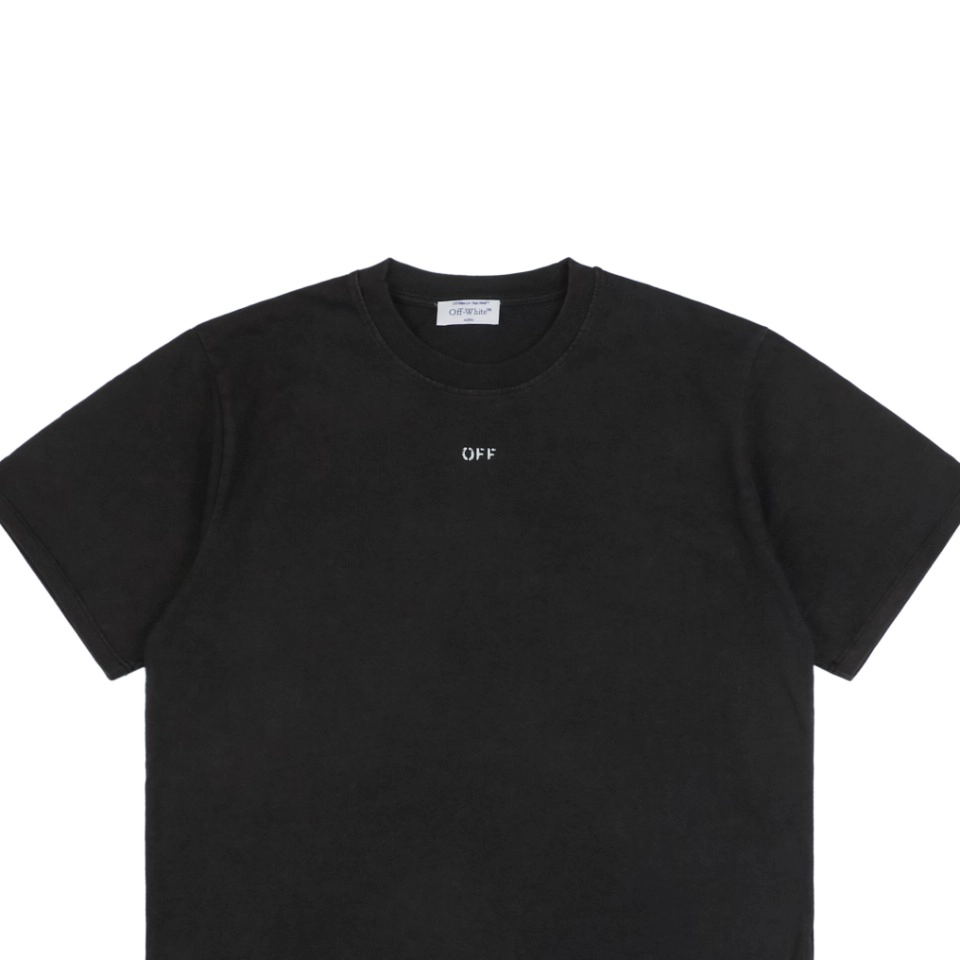 Off White Co Virgil Back Print Madonna Hymn Washed Graphic T Shirt