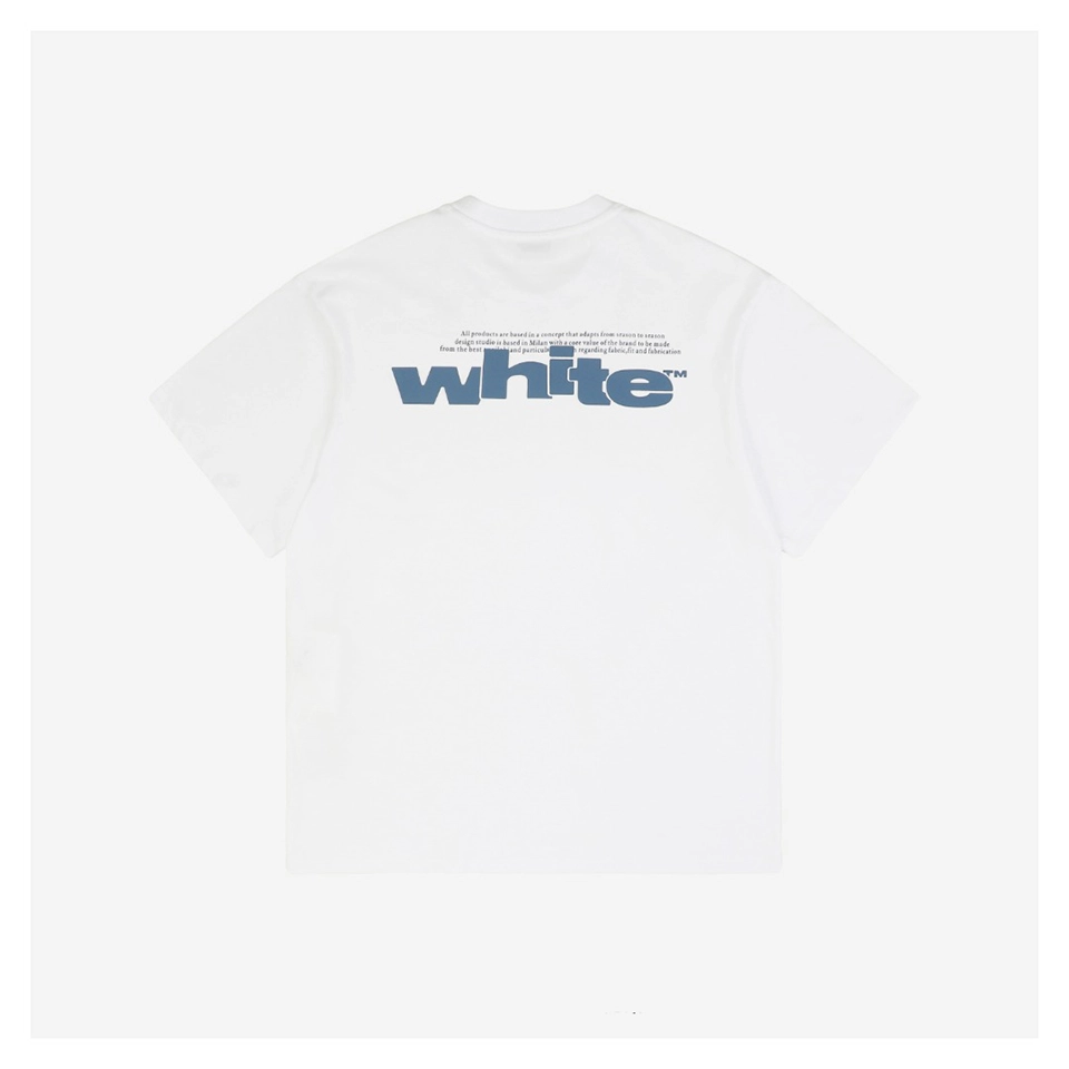 Off White Bold Blue Off Letter Graphic T Shirt