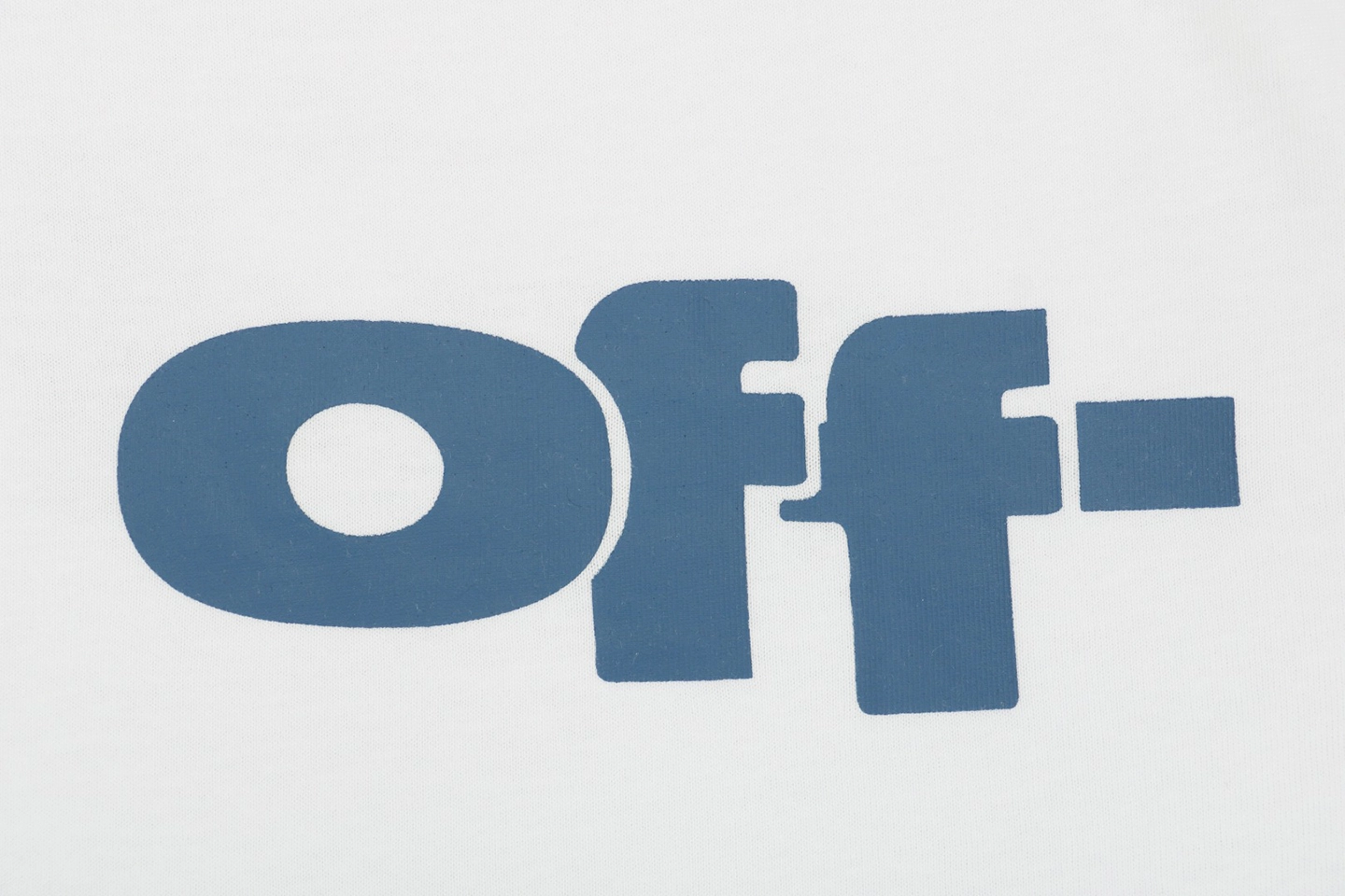 Off White Bold Blue Off Letter Graphic T Shirt