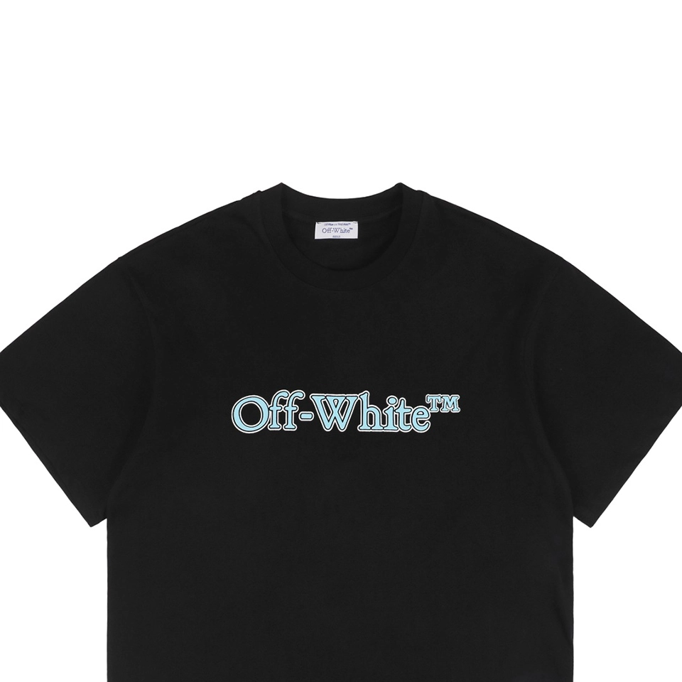 Off White Vintage Blue Off Letter Graphic T Shirt