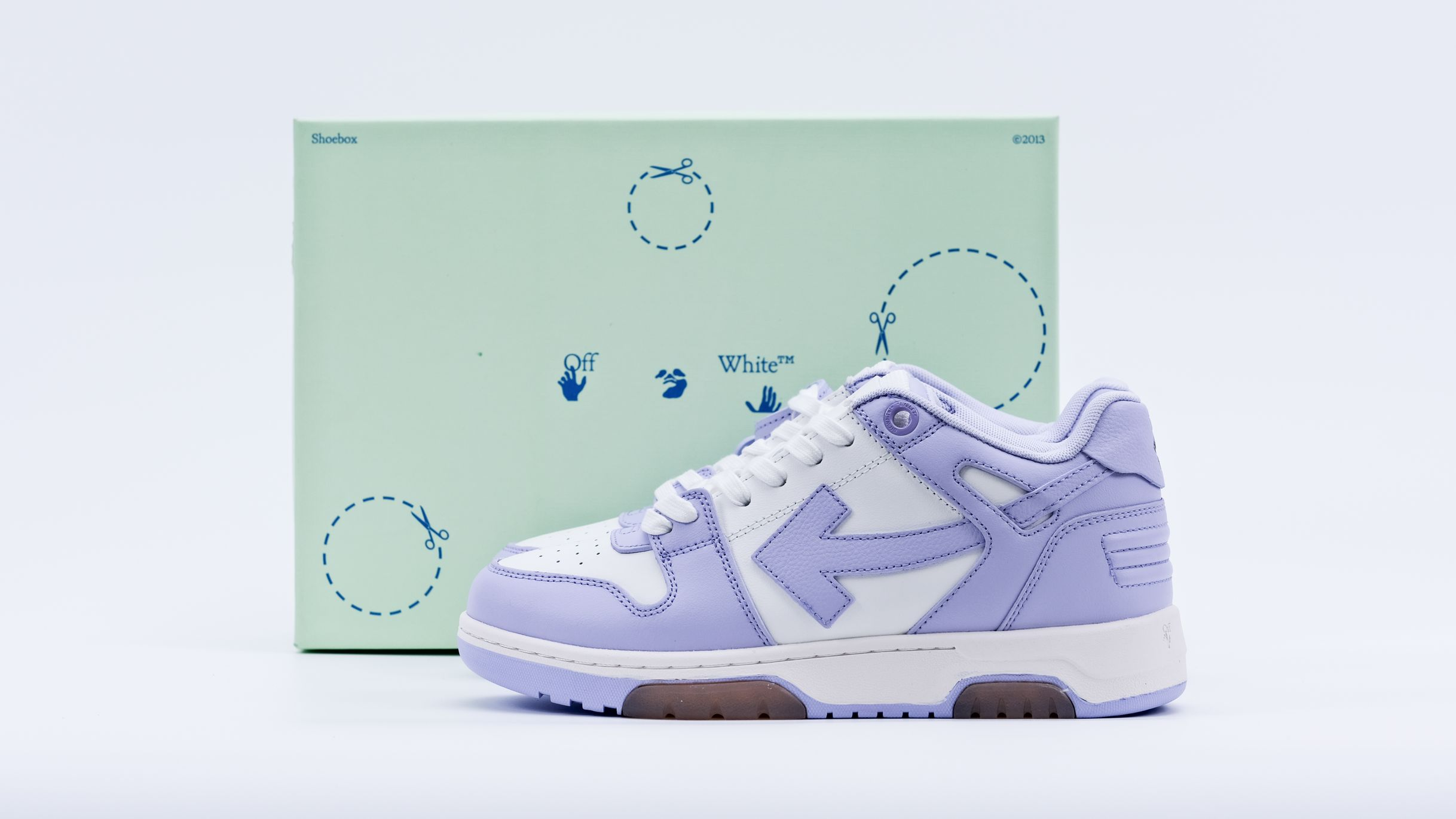 Off White Wmns Out Of Office White Purple Reps – Image 1 Off-White Wmns Out of Office 'White Purple' Reps