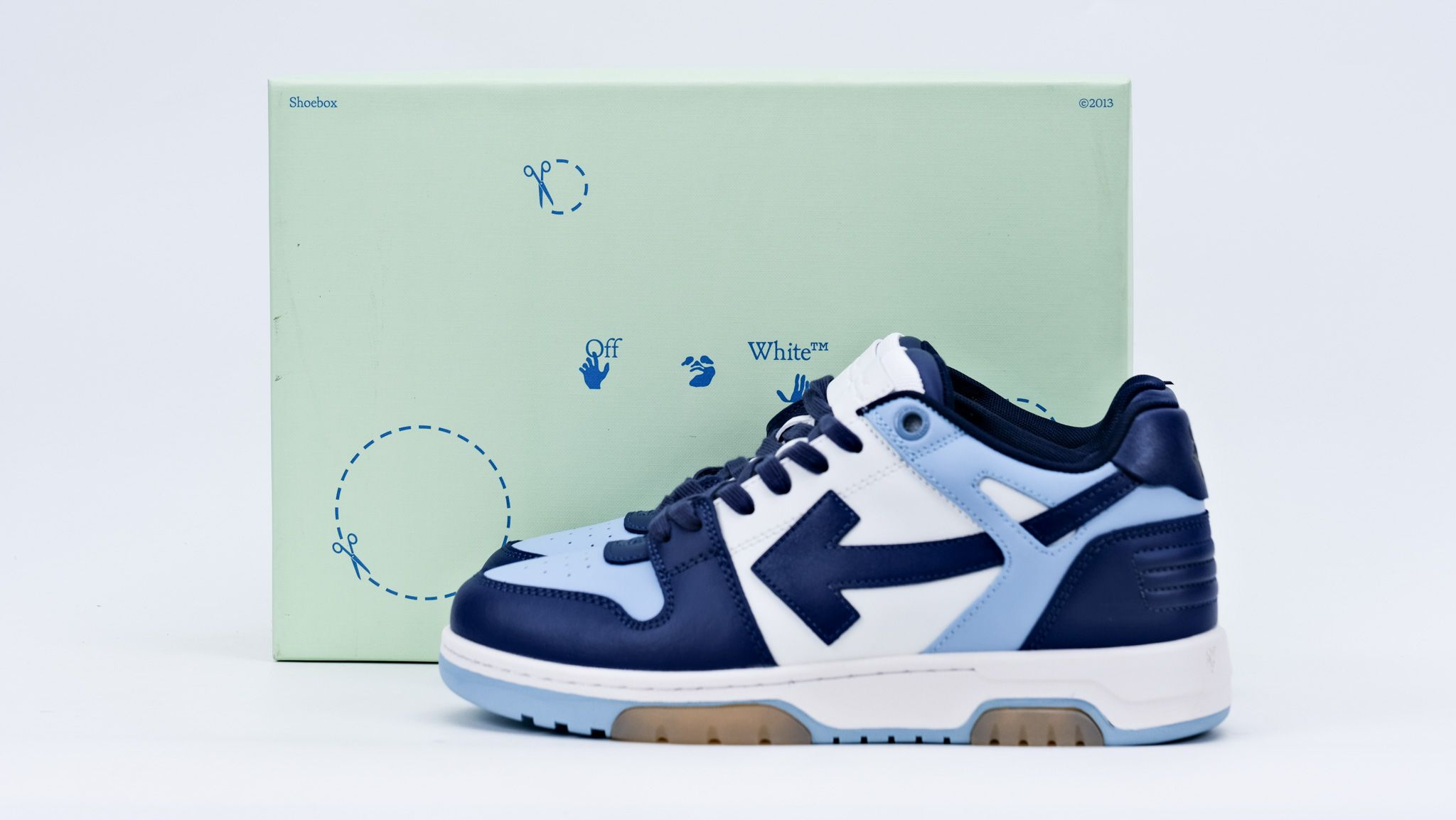 Off White Out Of Office Low Light Blue Replica – Image 1 Off-White Out of Office Low 'Light Blue' Replica