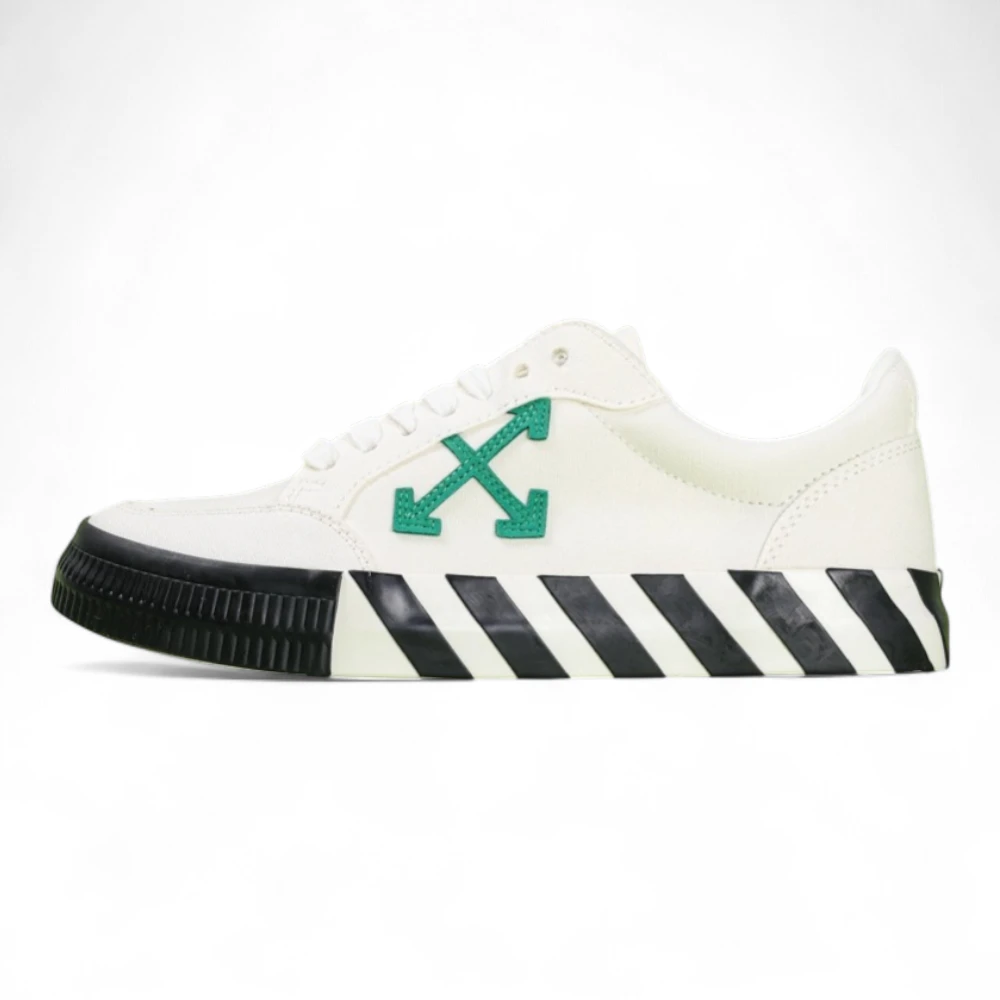 Off White Vulc Low Canvas White Green