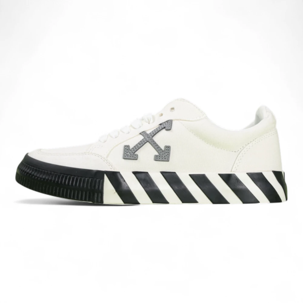 Off White Vulc Low Canvas White Grey