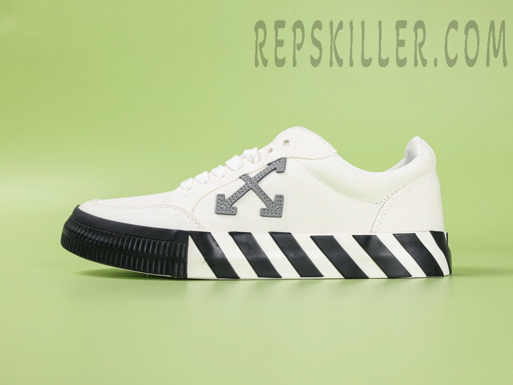 Off White Vulc Low Canvas White Grey