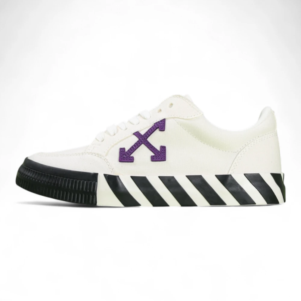 Off White Vulc Low Canvas White Purple