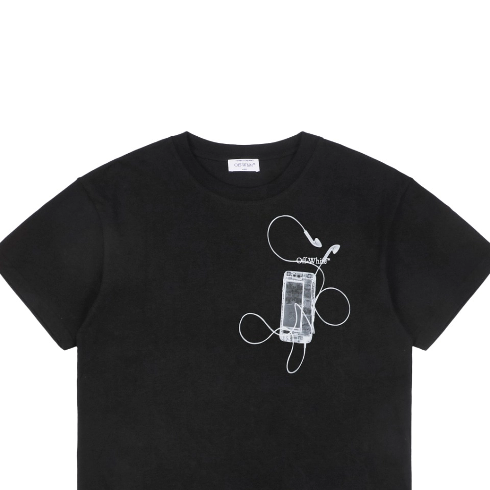 Off White Digital Headphone Arrows Print T Shirt