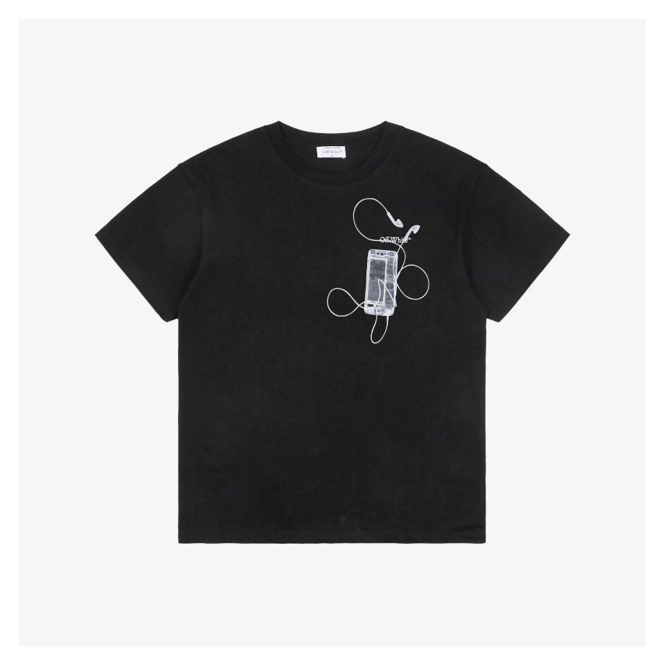 Off White Digital Headphone Arrows Print T Shirt