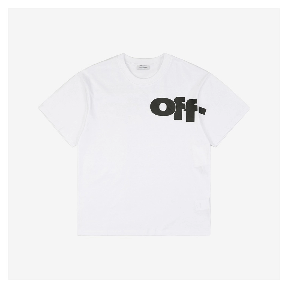 Off White Bold Typography Logo T Shirt