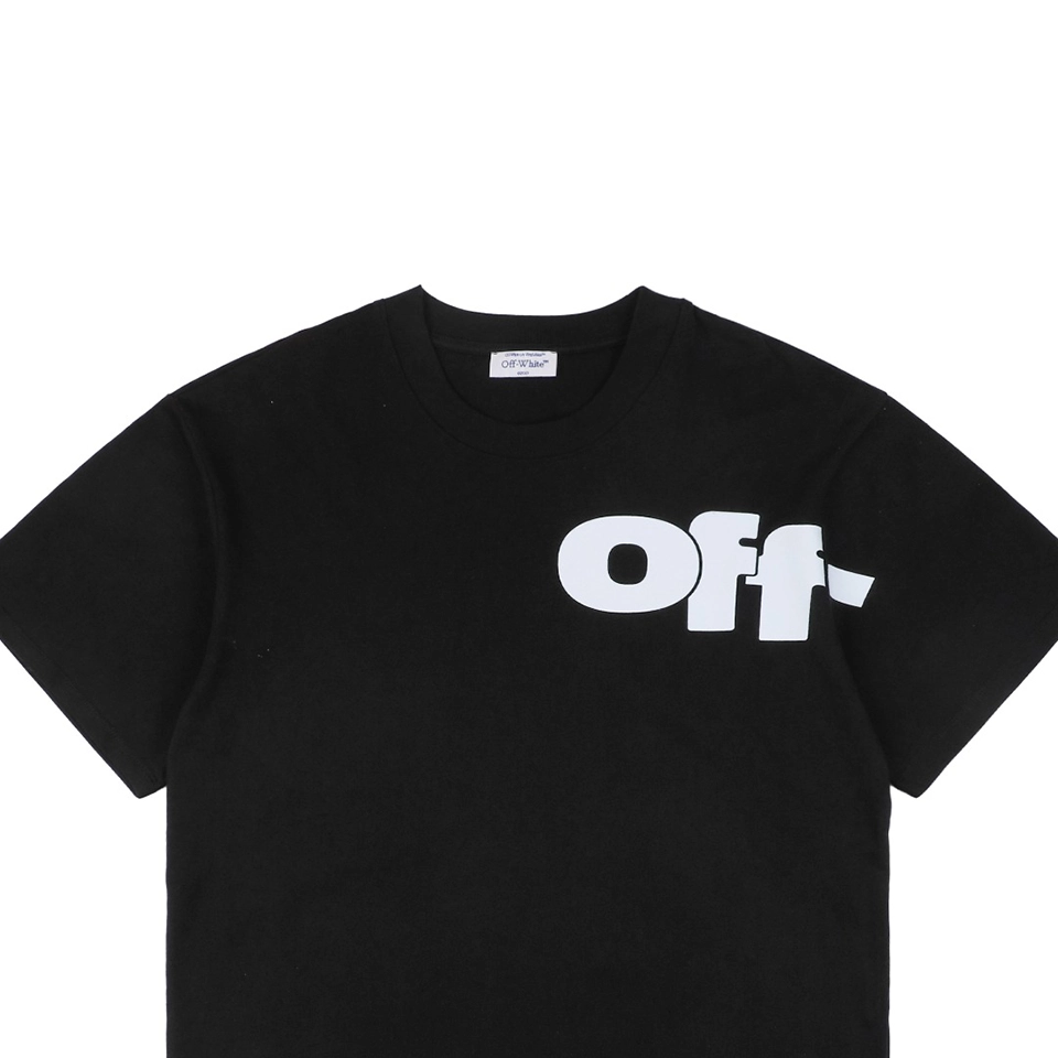 Off White Bold Typography Logo T Shirt