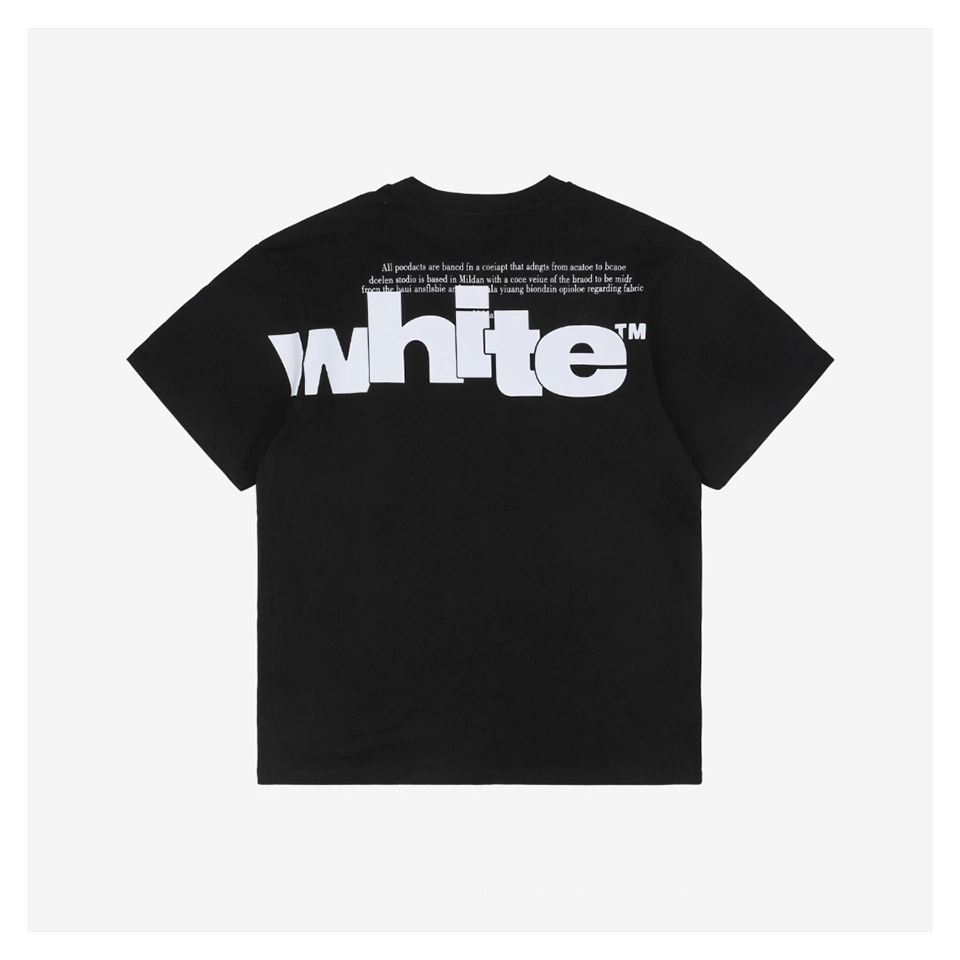 Off White Bold Typography Logo T Shirt