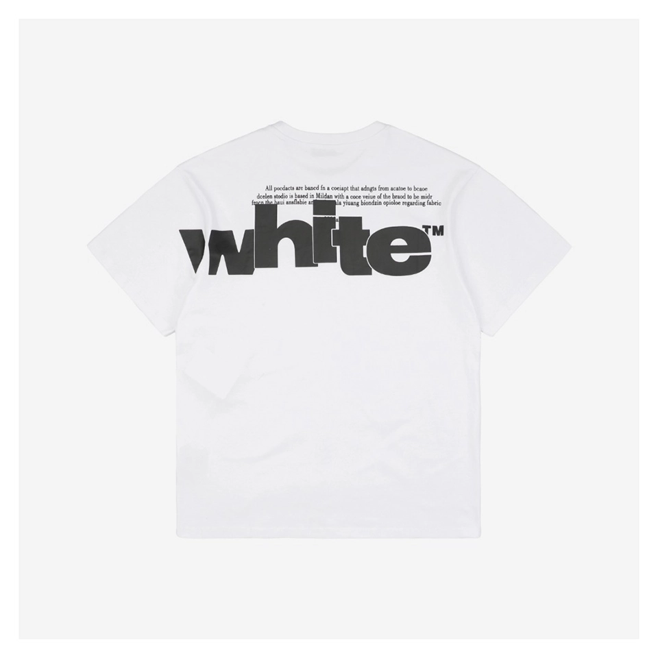 Off White Bold Typography Logo T Shirt
