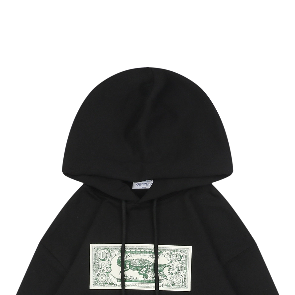 Off White Crocodile Dollar Graphic Hoodie