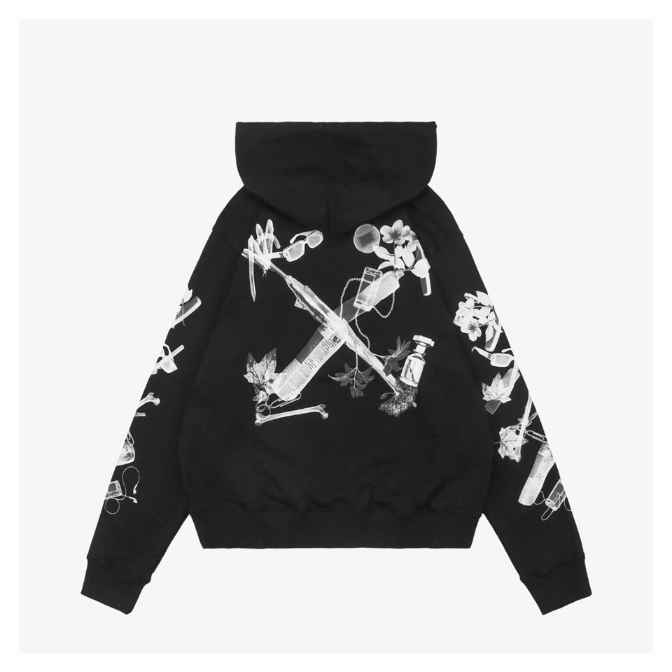 Off White Digital Earphone Arrow Print Hoodie