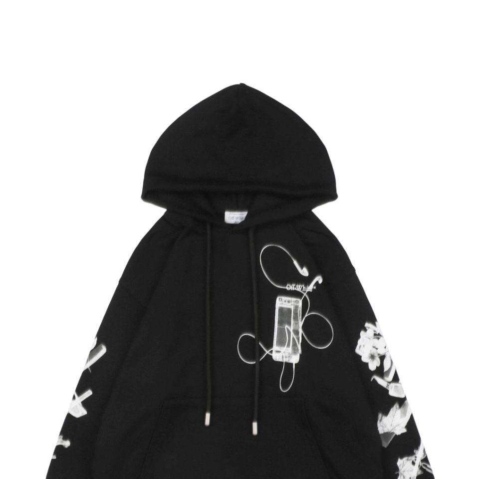 Off White Digital Earphone Arrow Print Hoodie