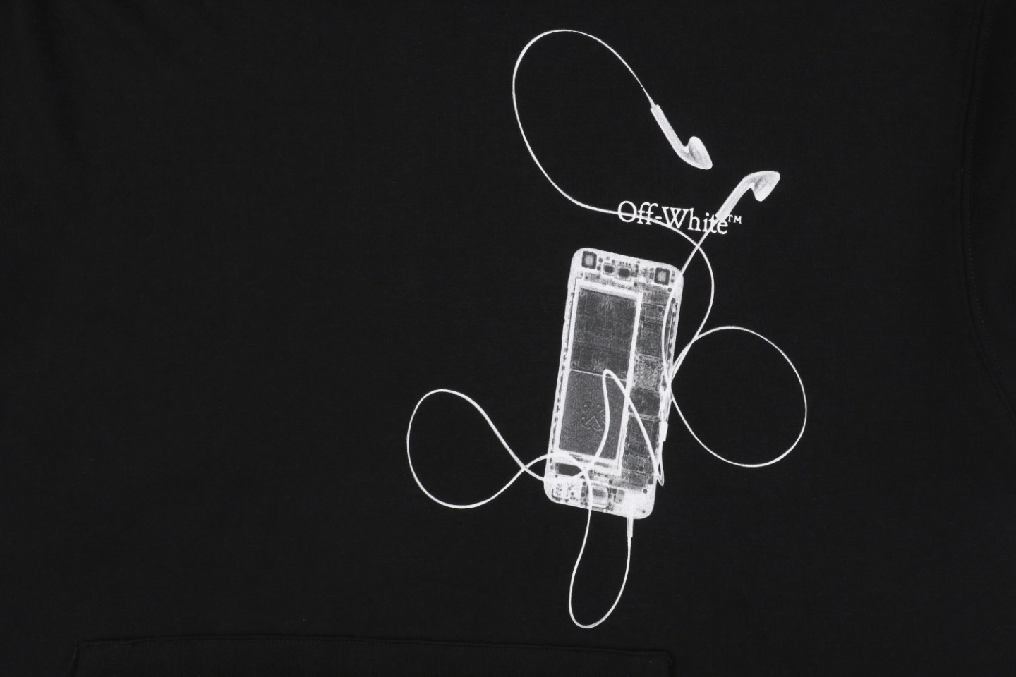 Off White Digital Earphone Arrow Print Hoodie