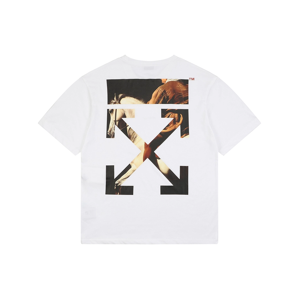 Off White Equestrian Arrow Graphic T Shirt