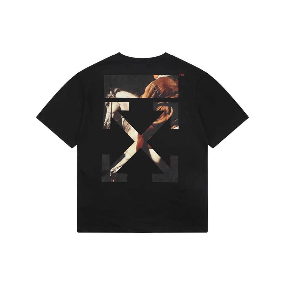 Off White Equestrian Arrow Graphic T Shirt