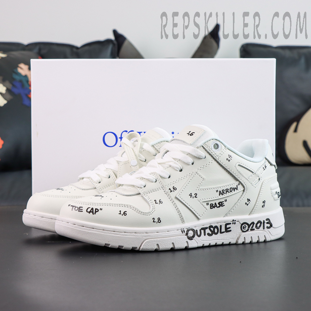 Off White Out Of Office Leather White Black