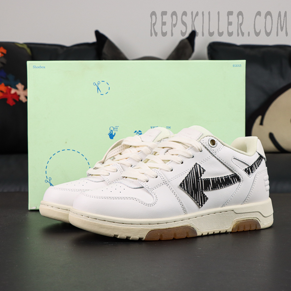 Off White Out Of Office Low Calf Specials White Black