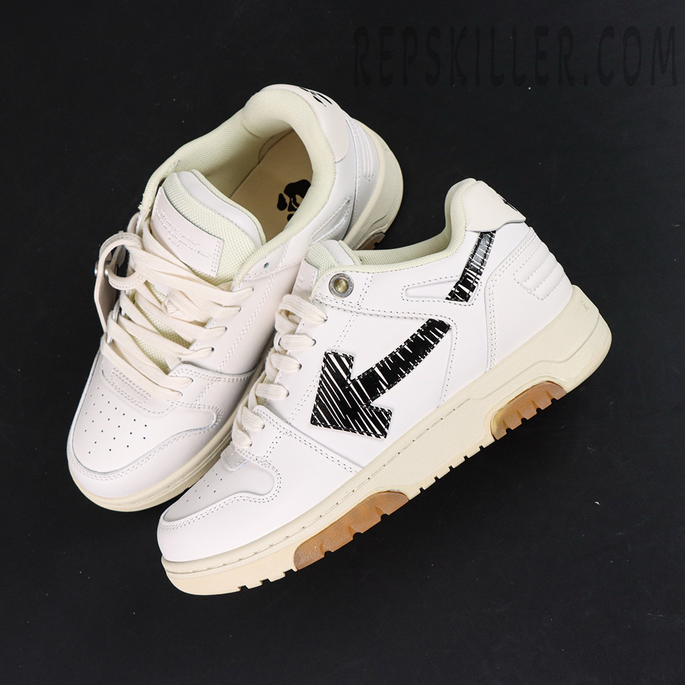 Off White Out Of Office Low Calf Specials White Black