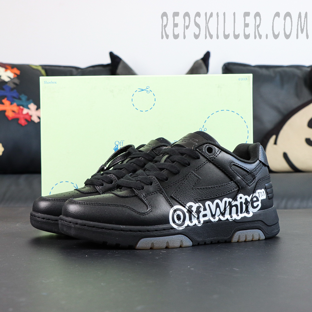 Off White Out Of Office Low Logo Print Black