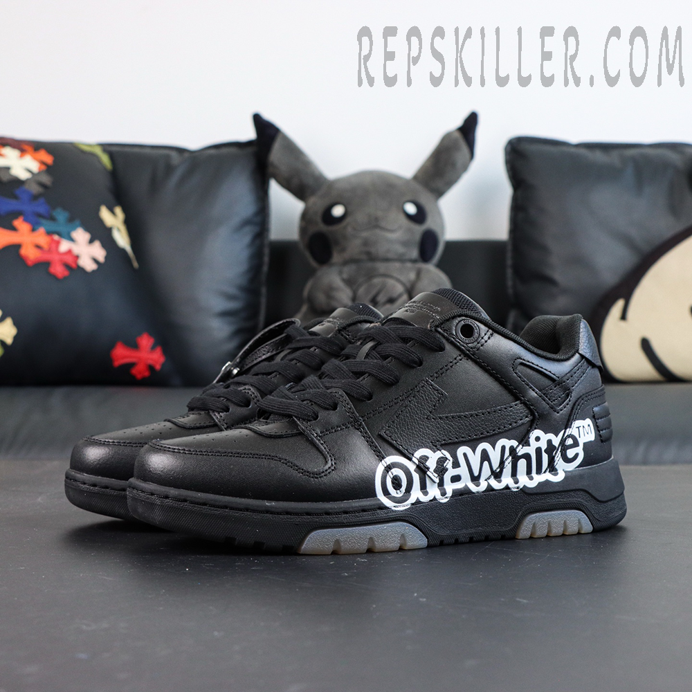 Off White Out Of Office Low Logo Print Black