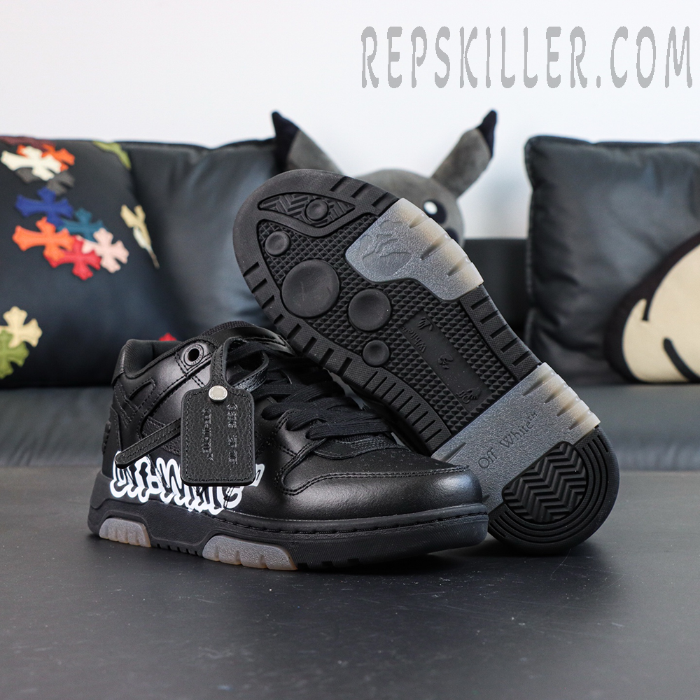 Off White Out Of Office Low Logo Print Black