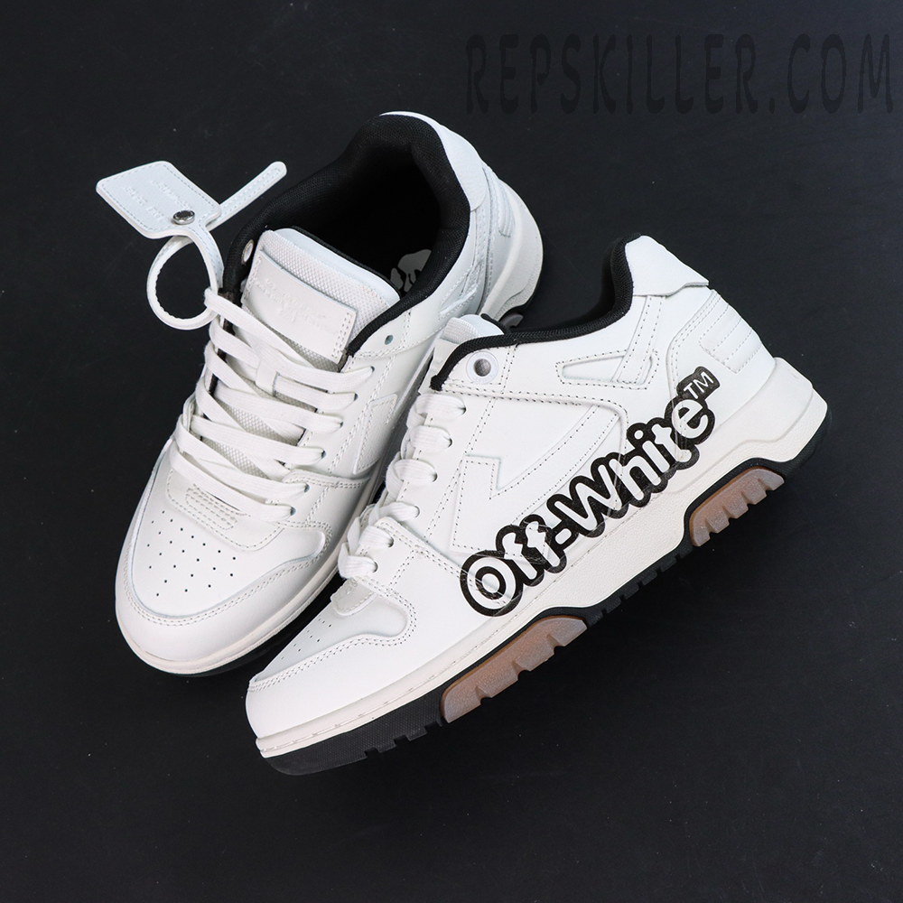 Off White Out Of Office Low Logo Print White Black