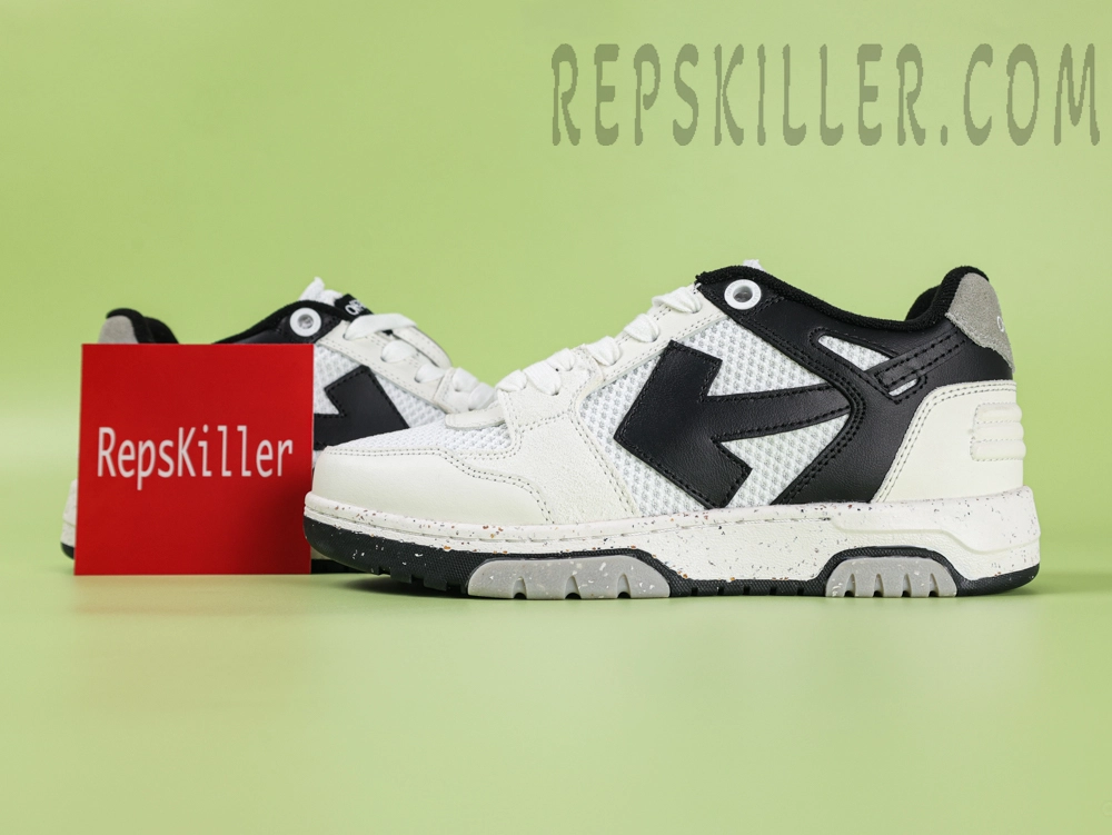 Off White Out Of Office Slim White Black Speckled 1