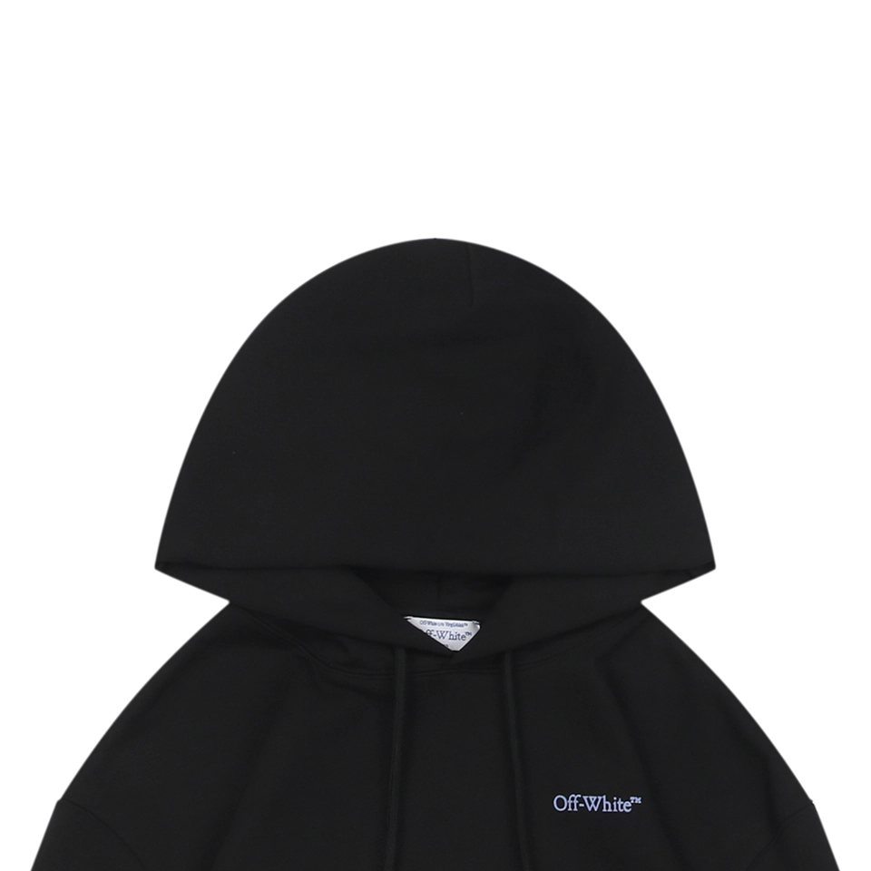 Off White Portrait Overlay Arrows Print Hoodie