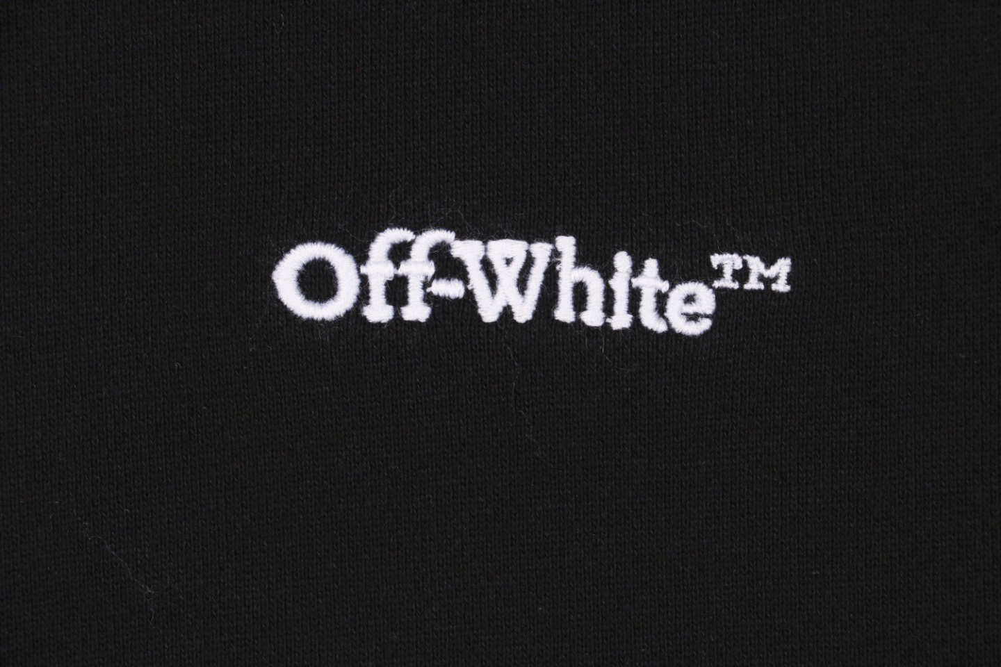Off White Wavy Arrow Embroidered Hoodie