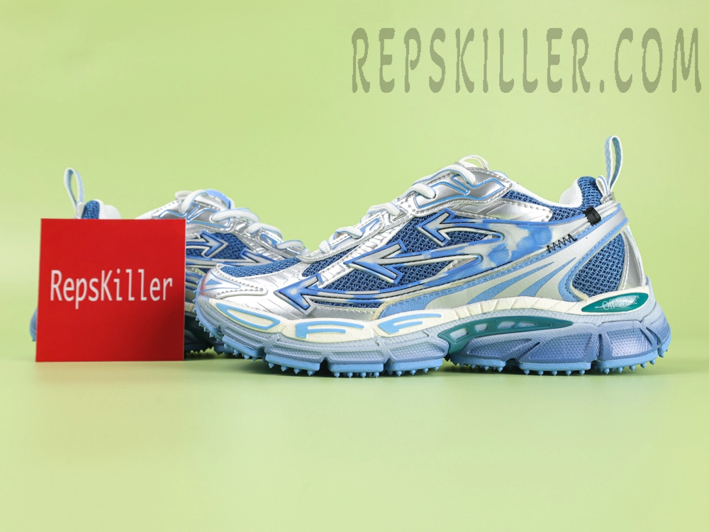 Off White C O Virgil Abloh Be Right Back Silver Blue