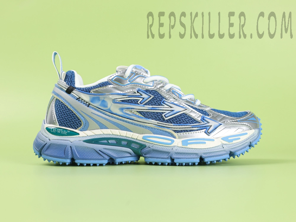 Off White C O Virgil Abloh Be Right Back Silver Blue