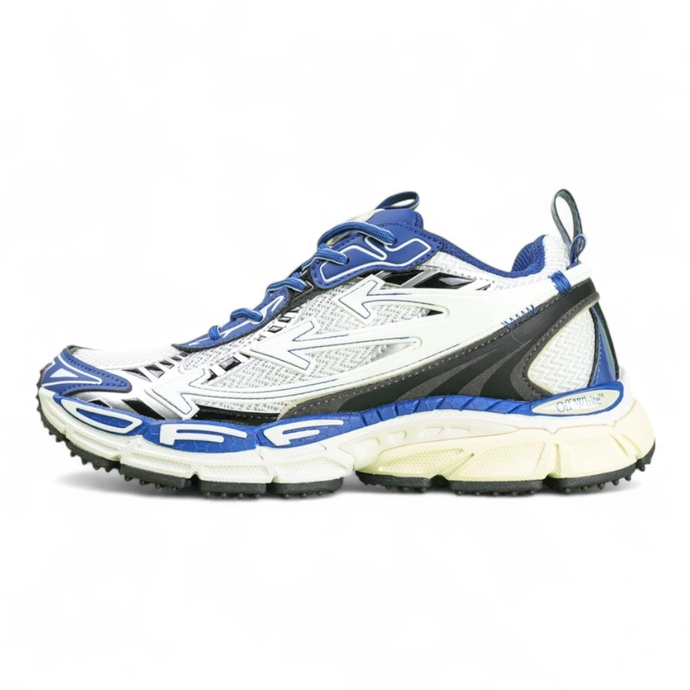 Off White C O Virgil Abloh Be Right Back Track Runner White Blue