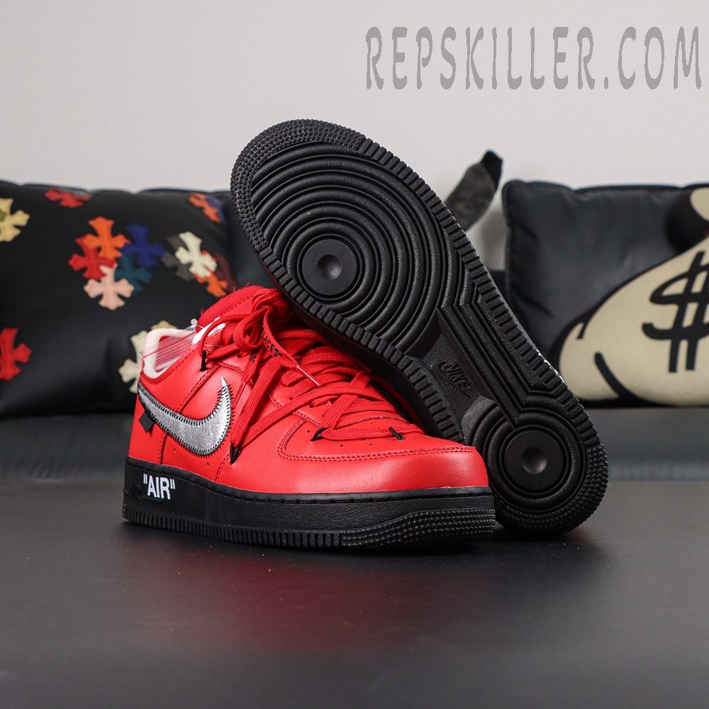 Off White X Air Force 1 Low Sp Red Black