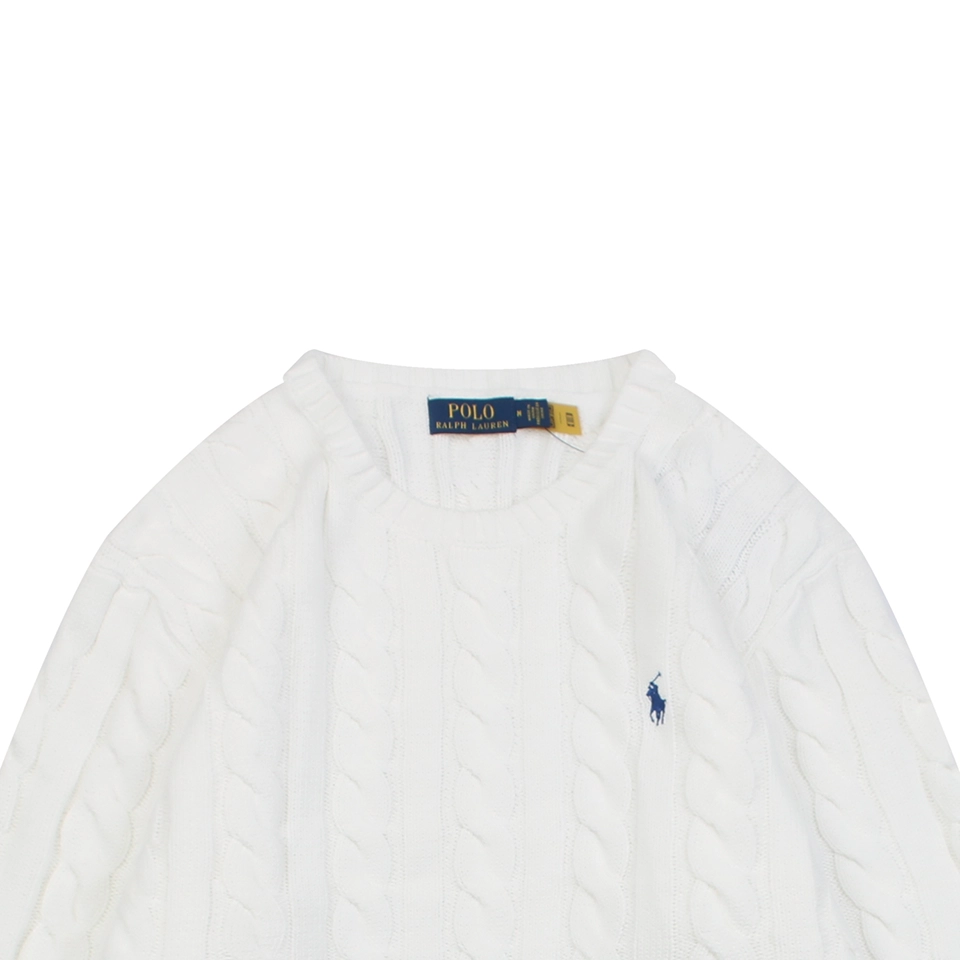 Ralph Lauren Cable Knit Crewneck Pony Logo Sweater