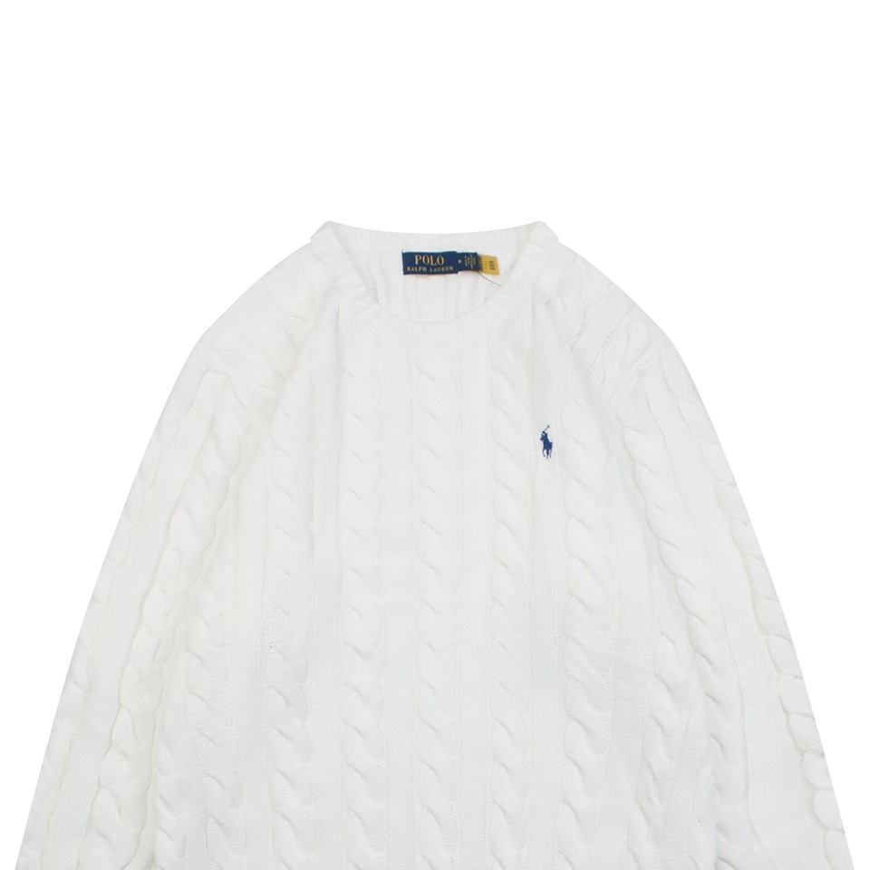 Ralph Lauren Cable Knit Crewneck Pony Logo Sweater