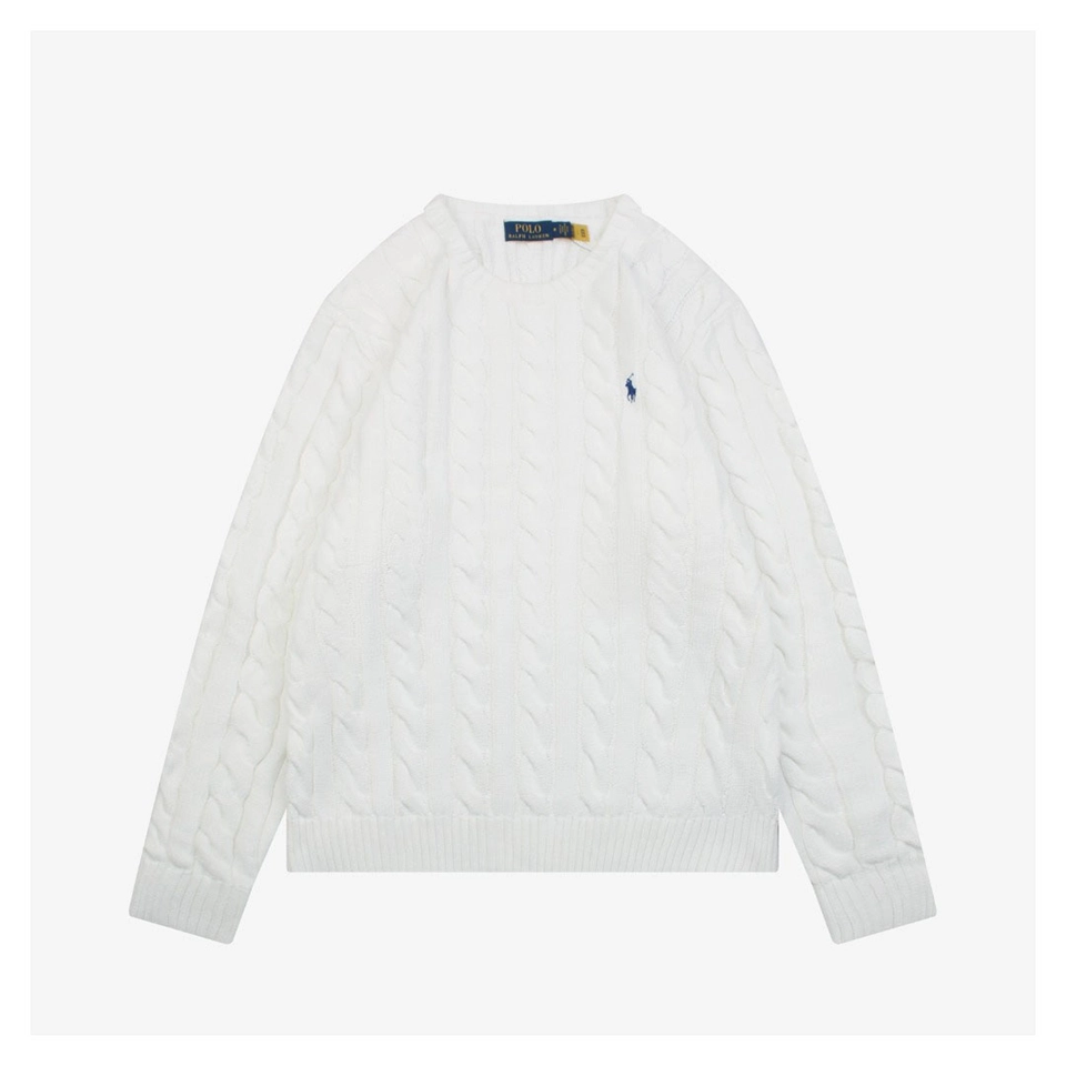 Ralph Lauren Cable Knit Crewneck Pony Logo Sweater