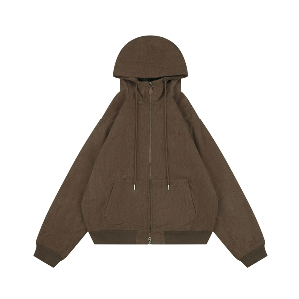 Ralph Lauren Corduroy Embroidered Pony Logo Hooded Jacket