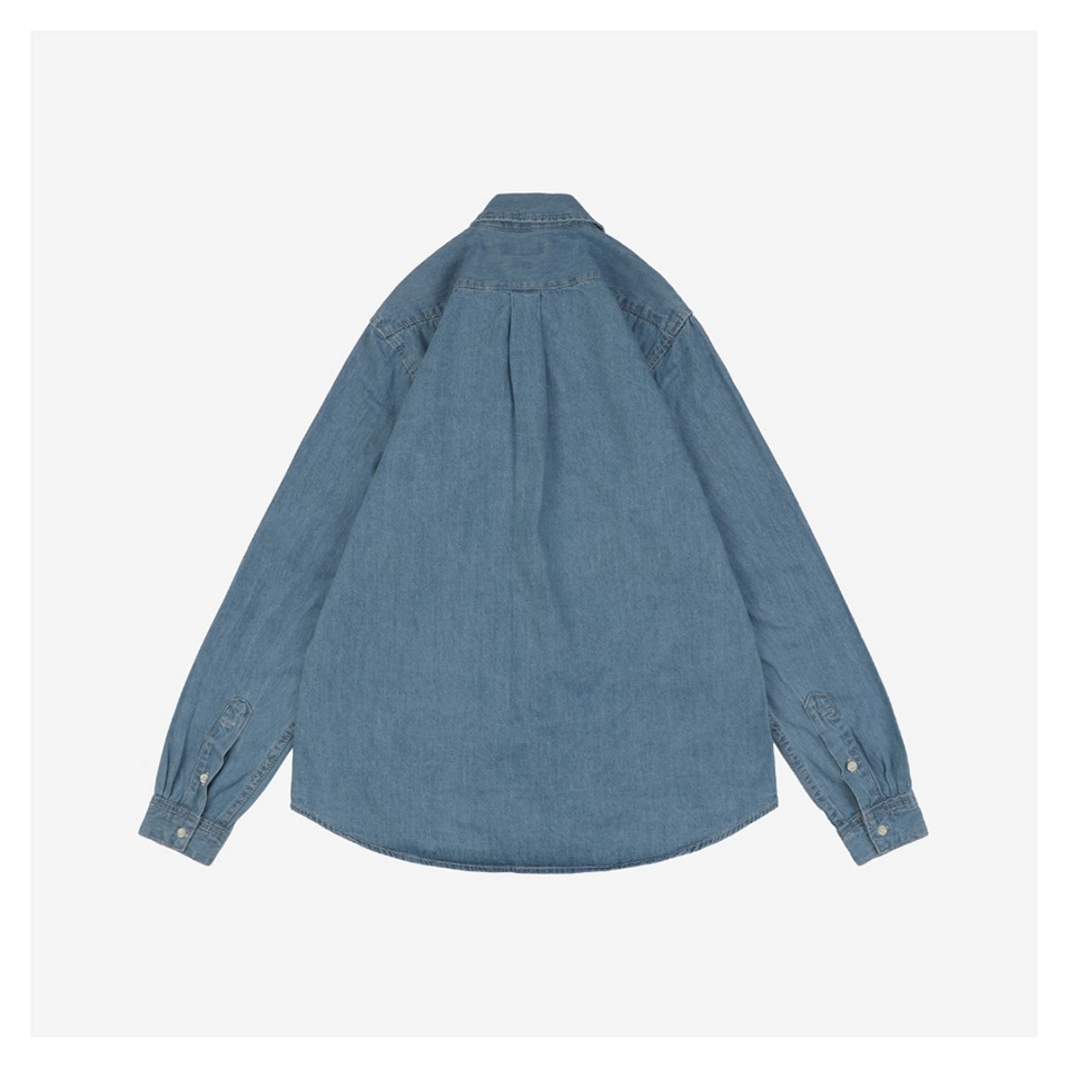 Ralph Lauren Embroidered Pony Denim Shirt Light Blue