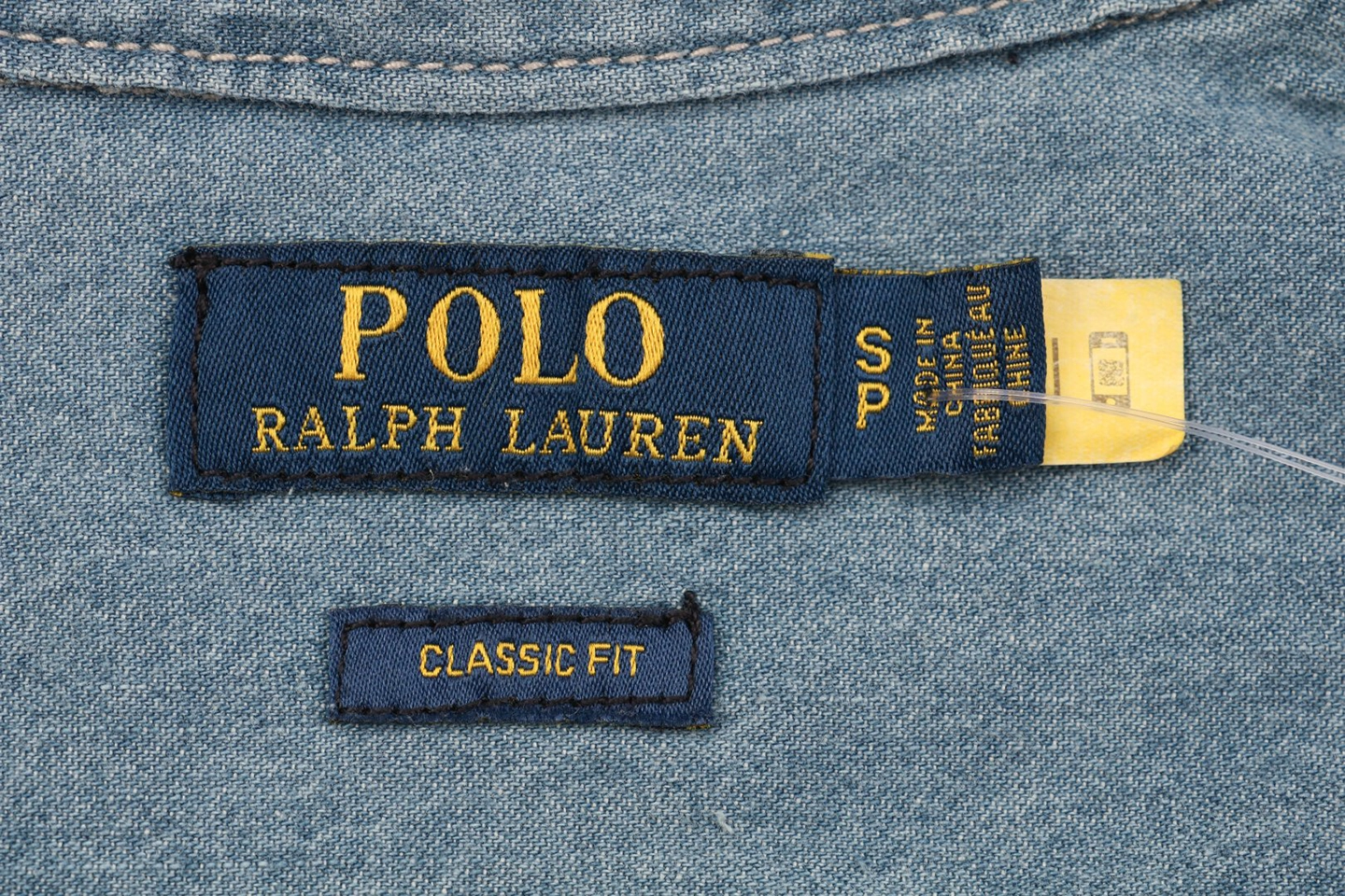Ralph Lauren Embroidered Pony Denim Shirt Light Blue