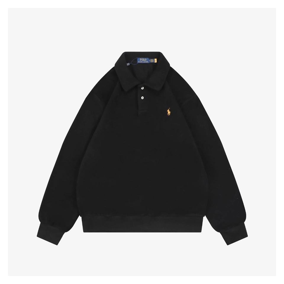 Ralph Lauren Embroidered Pony Double Fleece Polo Shirt
