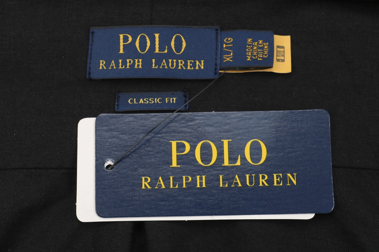 Ralph Lauren Linen Pony Logo Black Shirt