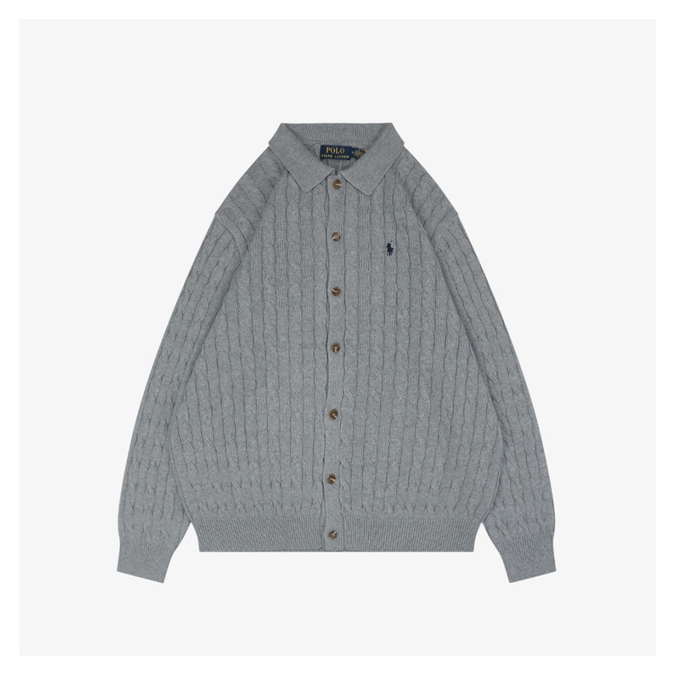 Ralph Lauren Polo Pony Embroidered Cable Knit Cardigan