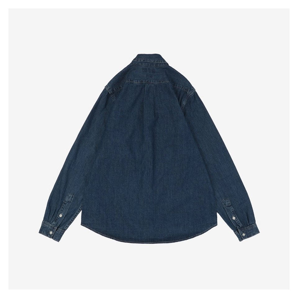 Ralph Lauren Pony Embroidered Denim Shirt Dark Blue
