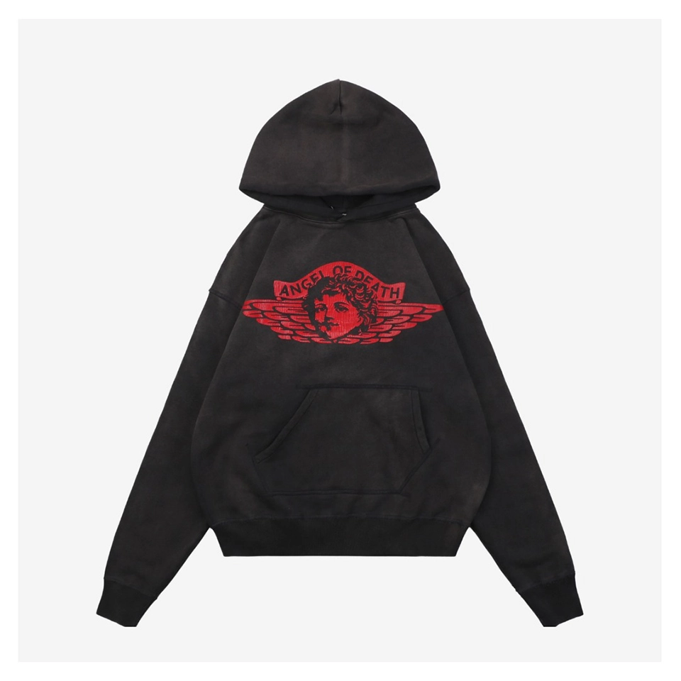 Saint Michael Angel Of Death Vintage Washed Hoodie
