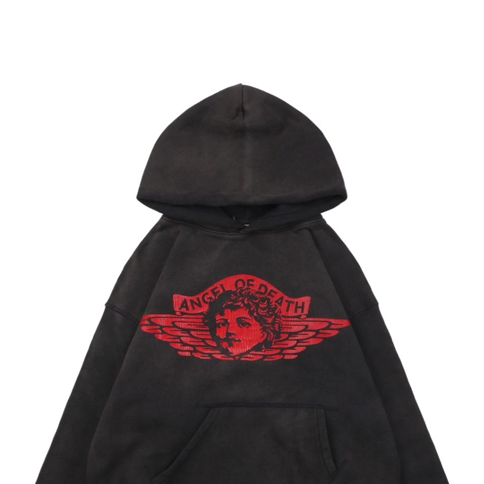 Saint Michael Angel Of Death Vintage Washed Hoodie