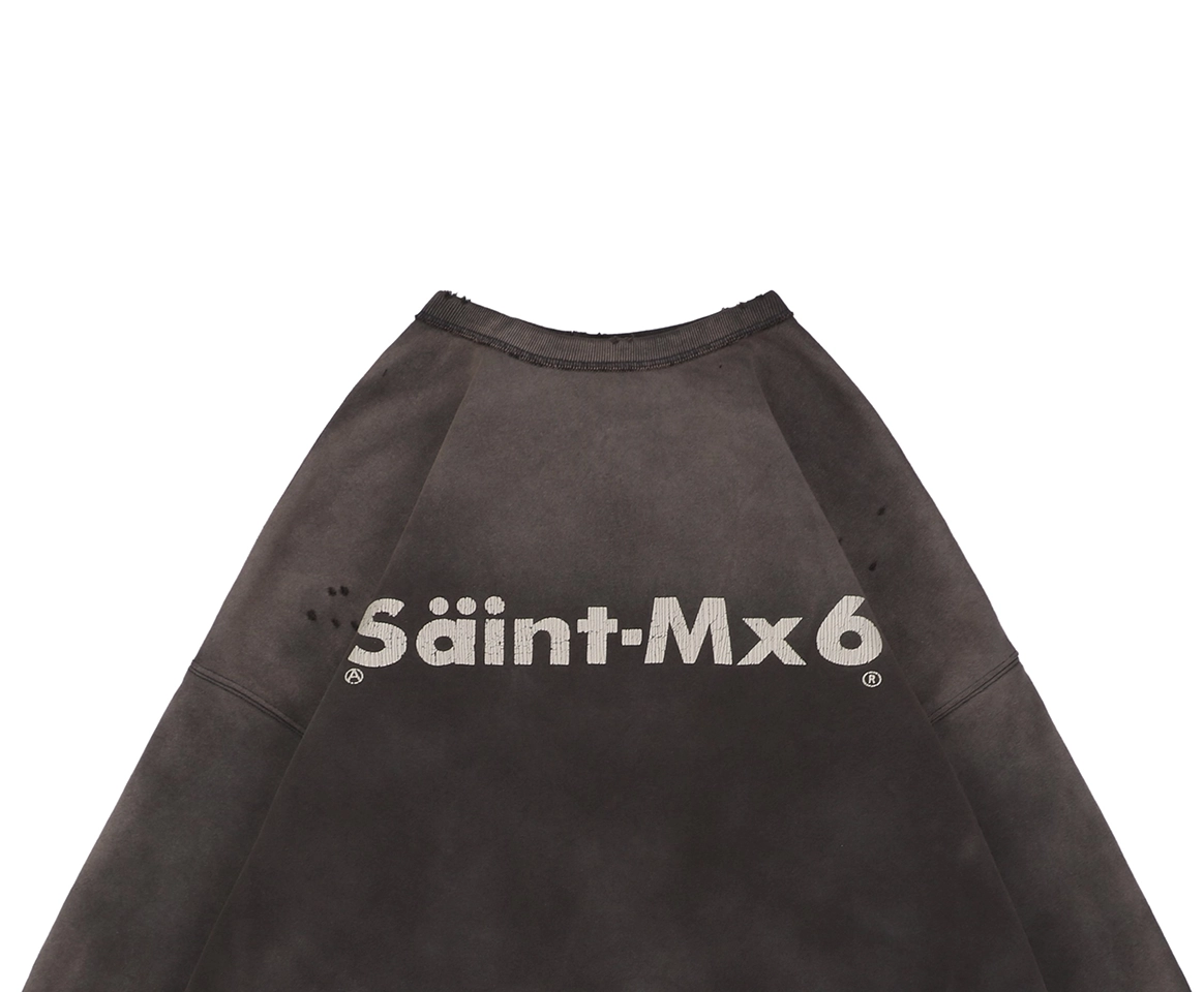 Saint-Michael-CHAOS-Distressed-Crewneck-Sweatshirt1.jpeg.webp Saint Michael Chaos Distressed Crewneck Sweatshirt